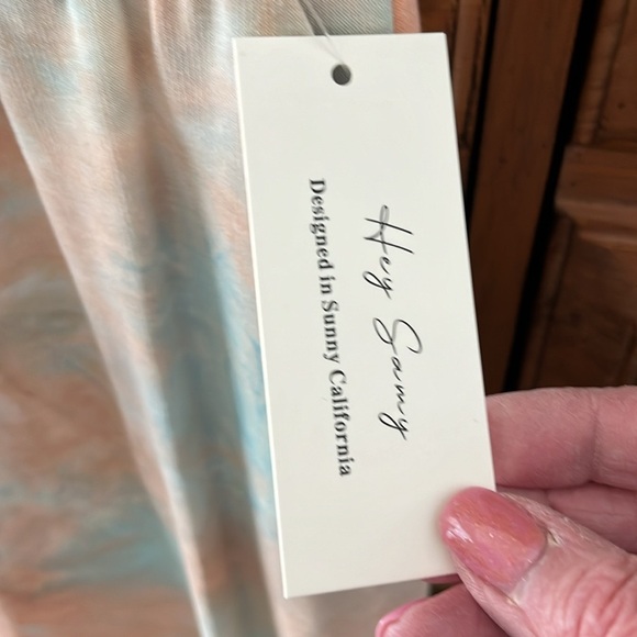 Hey Samy NWT Women’s Mint Green And Orange Sherbet Joggers Size Large - Picture 2 of 9